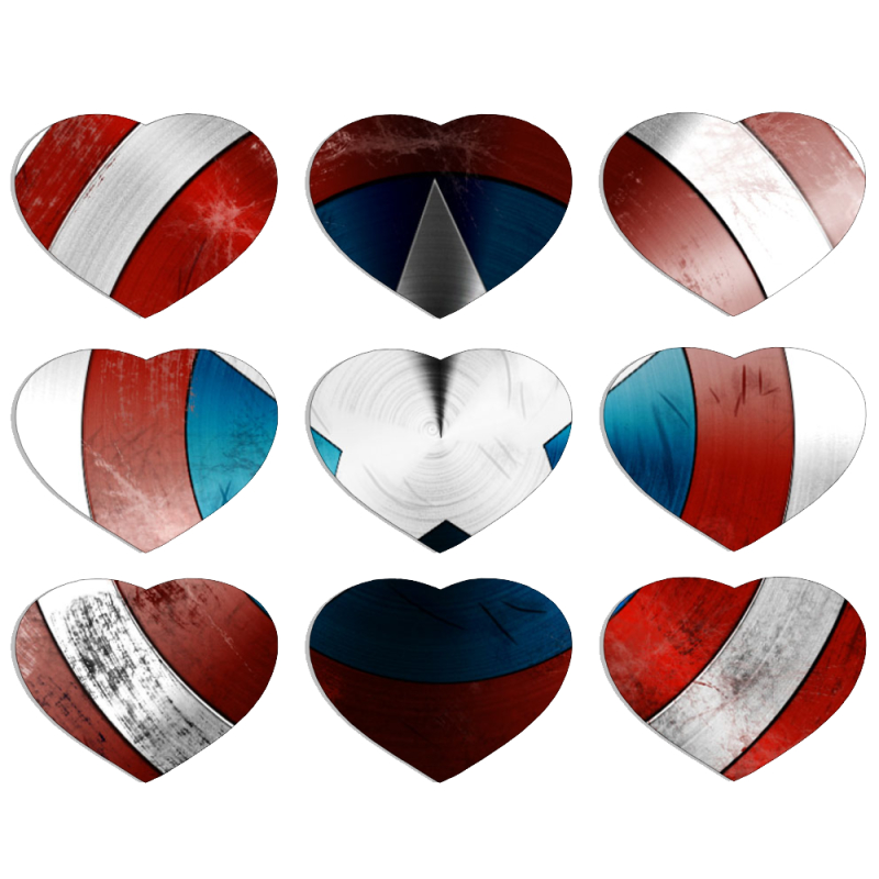 Магнитные фотопазлы Сердце 50 на 50 набор 9 штук 