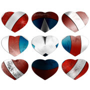 Магнитные фотопазлы Сердце 50 на 50 набор 9 штук 