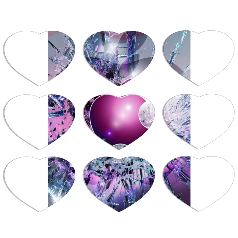 Магнитные фотопазлы Сердце 50 на 50 набор 9 штук 