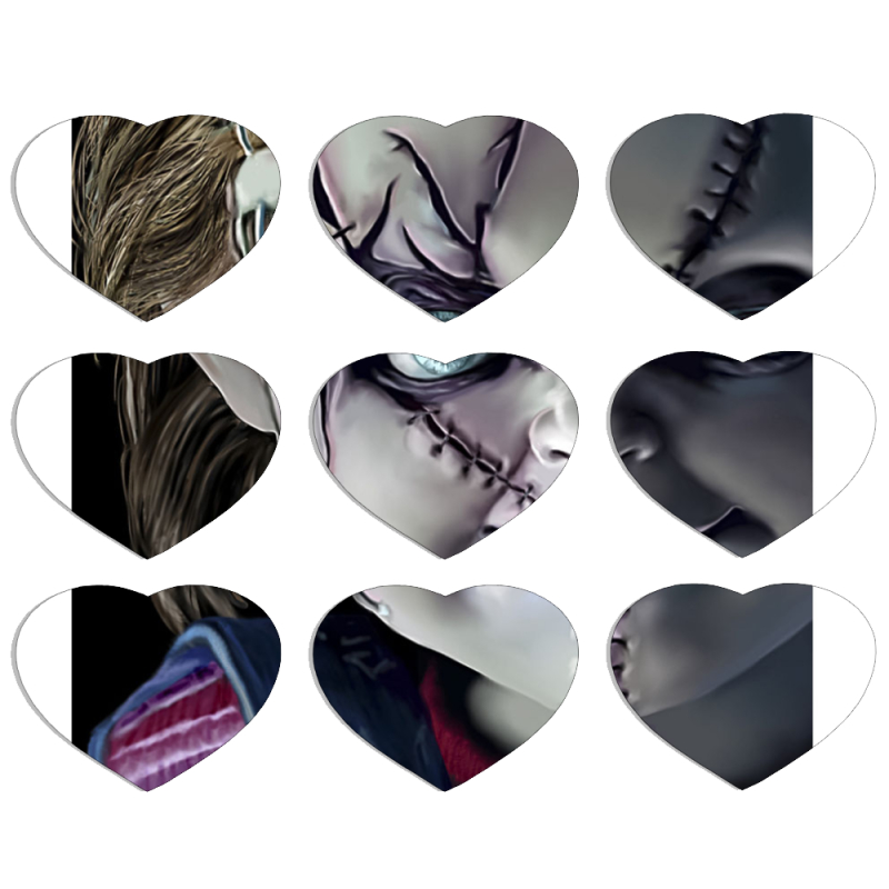 Магнитные фотопазлы Сердце 50 на 50 набор 9 штук 