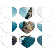 Магнитные фотопазлы Сердце 50 на 50 набор 9 штук 