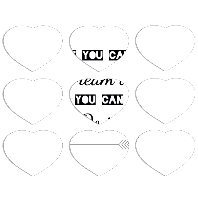 Магнитные фотопазлы Сердце 50 на 50 набор 9 штук 