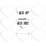 Магнитные фотопазлы Сердце 50 на 50 набор 9 штук 