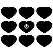 Магнитные фотопазлы Сердце 50 на 50 набор 9 штук 