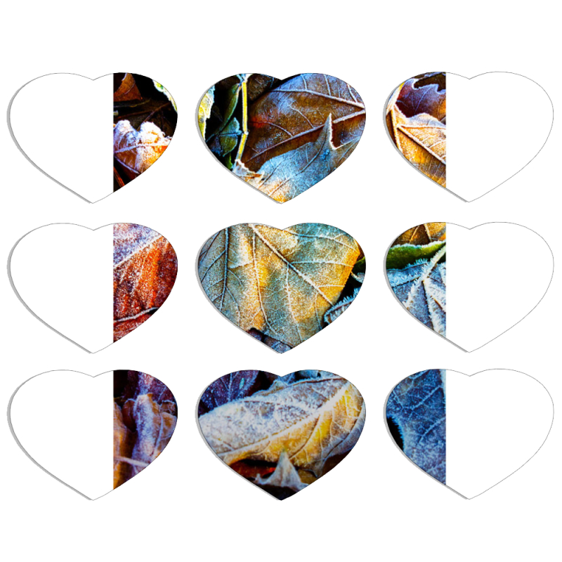 Магнитные фотопазлы Сердце 50 на 50 набор 9 штук 