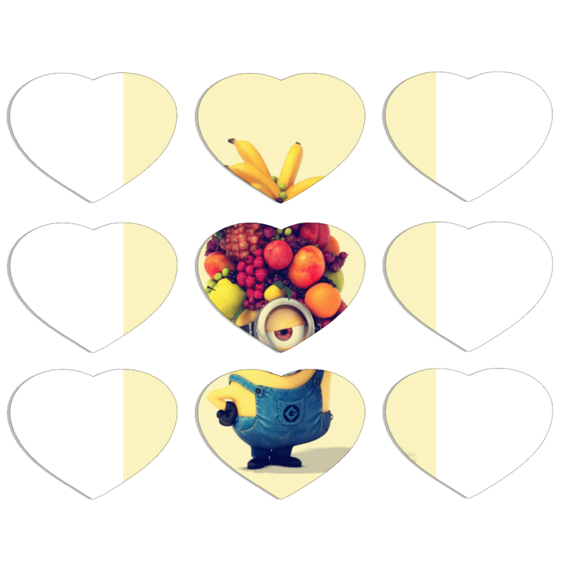 Магнитные фотопазлы Сердце 50 на 50 набор 9 штук 