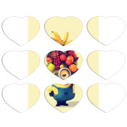 Магнитные фотопазлы Сердце 50 на 50 набор 9 штук 