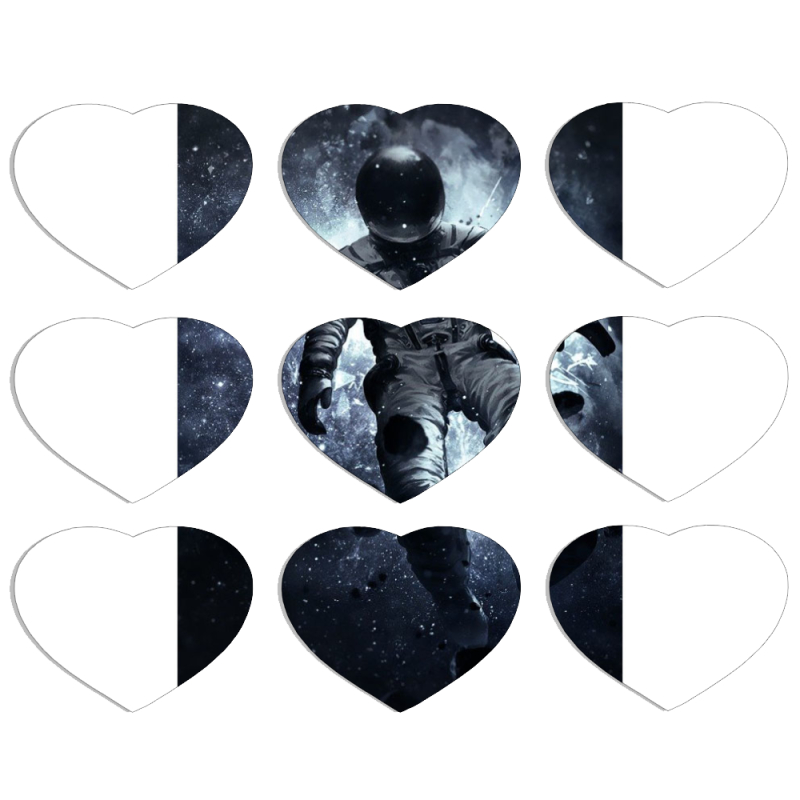 Магнитные фотопазлы Сердце 50 на 50 набор 9 штук 