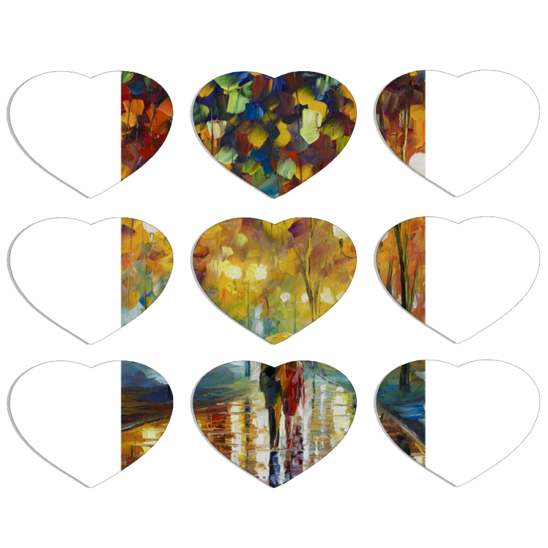 Магнитные фотопазлы Сердце 50 на 50 набор 9 штук 