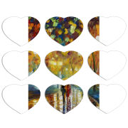 Магнитные фотопазлы Сердце 50 на 50 набор 9 штук 