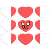 Магнитные фотопазлы Сердце 50 на 50 набор 9 штук 