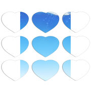 Магнитные фотопазлы Сердце 50 на 50 набор 9 штук 