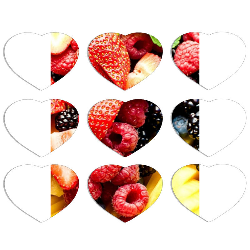 Магнитные фотопазлы Сердце 50 на 50 набор 9 штук 