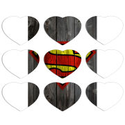 Магнитные фотопазлы Сердце 50 на 50 набор 9 штук 