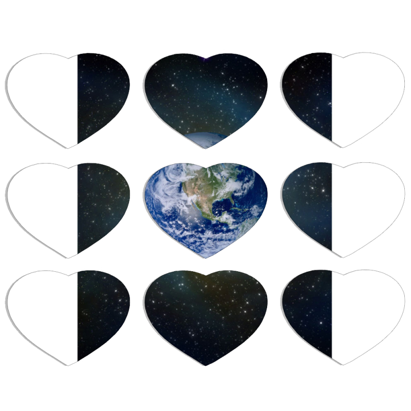 Магнитные фотопазлы Сердце 50 на 50 набор 9 штук 