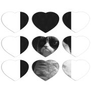 Магнитные фотопазлы Сердце 50 на 50 набор 9 штук 