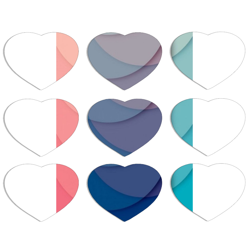 Магнитные фотопазлы Сердце 50 на 50 набор 9 штук 