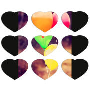 Магнитные фотопазлы Сердце 50 на 50 набор 9 штук 