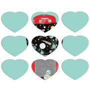 Магнитные фотопазлы Сердце 50 на 50 набор 9 штук 
