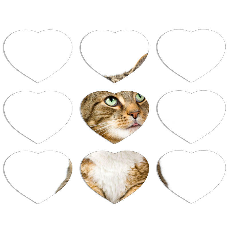 Магнитные фотопазлы Сердце 50 на 50 набор 9 штук 