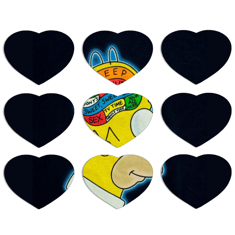 Магнитные фотопазлы Сердце 50 на 50 набор 9 штук 