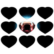 Магнитные фотопазлы Сердце 50 на 50 набор 9 штук 