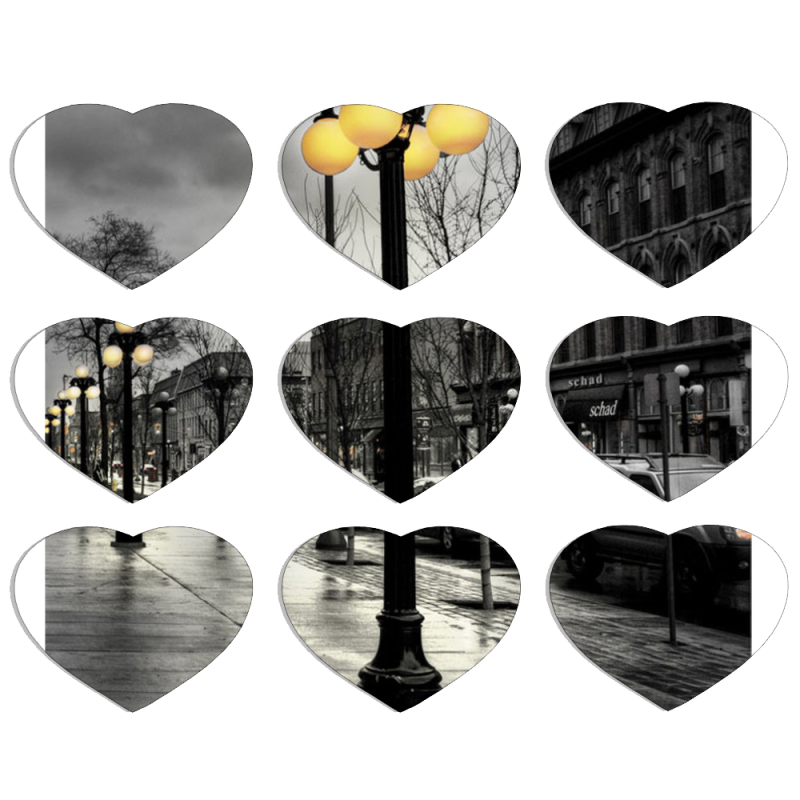 Магнитные фотопазлы Сердце 50 на 50 набор 9 штук 