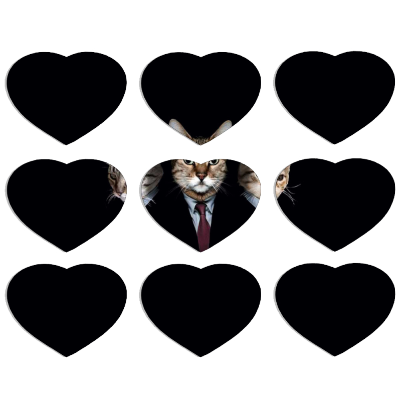 Магнитные фотопазлы Сердце 50 на 50 набор 9 штук 