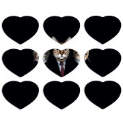 Магнитные фотопазлы Сердце 50 на 50 набор 9 штук 
