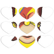 Магнитные фотопазлы Сердце 50 на 50 набор 9 штук 