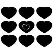 Магнитные фотопазлы Сердце 50 на 50 набор 9 штук 