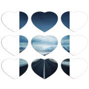 Магнитные фотопазлы Сердце 50 на 50 набор 9 штук 
