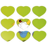 Магнитные фотопазлы Сердце 50 на 50 набор 9 штук 
