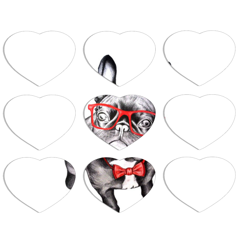 Магнитные фотопазлы Сердце 50 на 50 набор 9 штук 