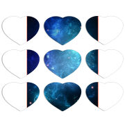 Магнитные фотопазлы Сердце 50 на 50 набор 9 штук 