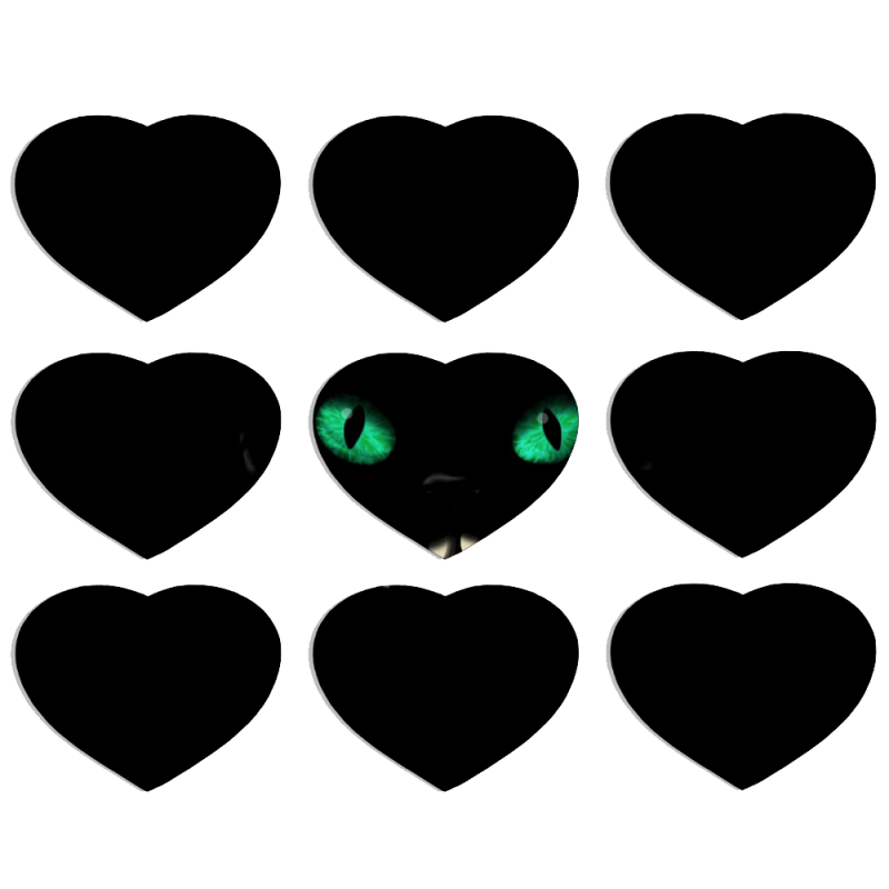 Магнитные фотопазлы Сердце 50 на 50 набор 9 штук 