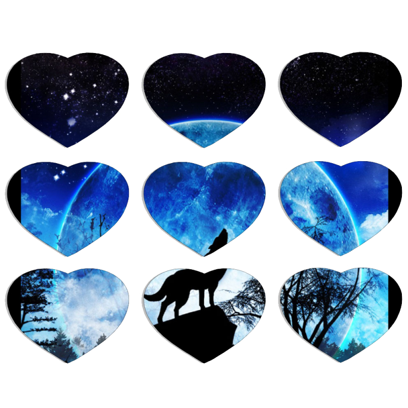 Магнитные фотопазлы Сердце 50 на 50 набор 9 штук 