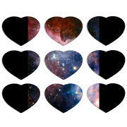 Магнитные фотопазлы Сердце 50 на 50 набор 9 штук 
