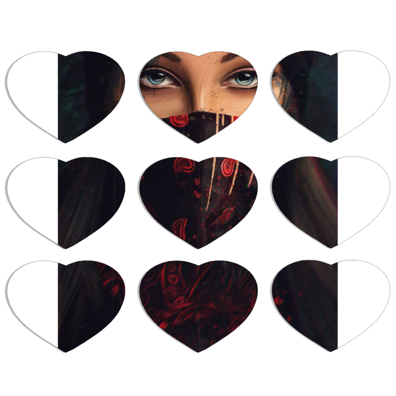 Магнитные фотопазлы Сердце 50 на 50 набор 9 штук 