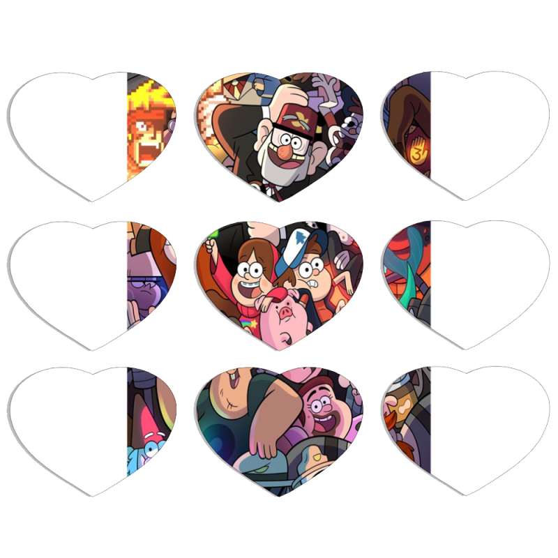 Магнитные фотопазлы Сердце 50 на 50 набор 9 штук 