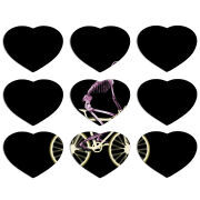 Магнитные фотопазлы Сердце 50 на 50 набор 9 штук 