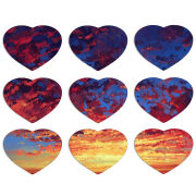 Магнитные фотопазлы Сердце 50 на 50 набор 9 штук Draw Breath