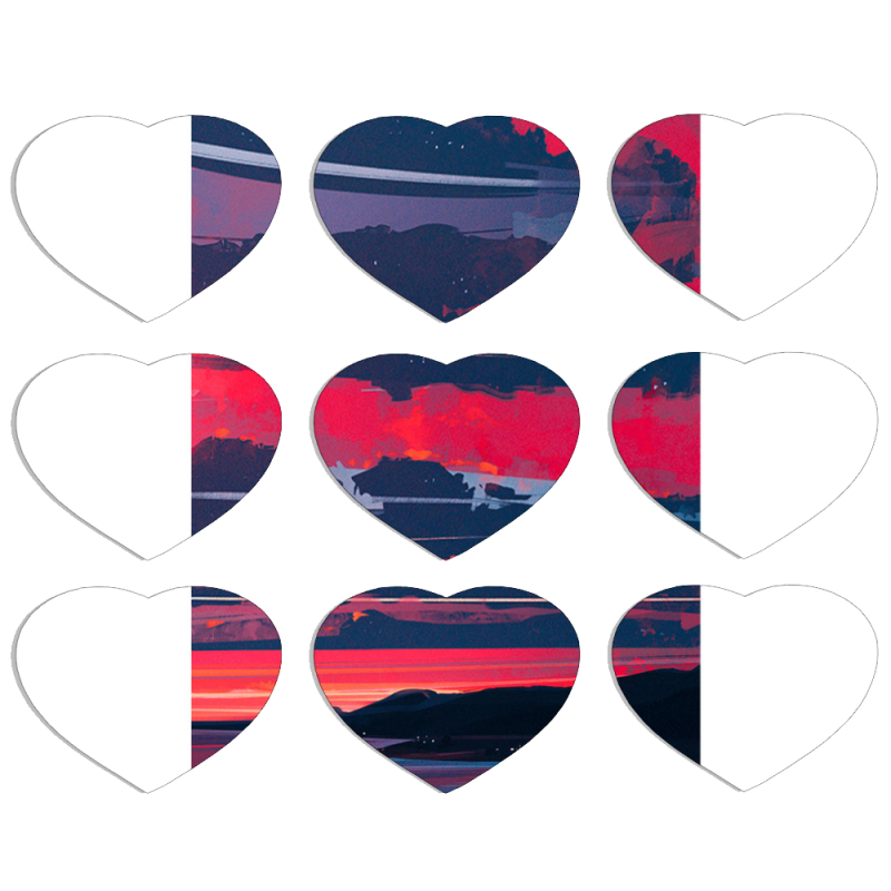 Магнитные фотопазлы Сердце 50 на 50 набор 9 штук Heaven b