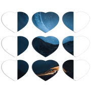 Магнитные фотопазлы Сердце 50 на 50 набор 9 штук Nowhere
