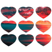 Магнитные фотопазлы Сердце 50 на 50 набор 9 штук Seaside a