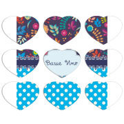 Магнитные фотопазлы Сердце 50 на 50 набор 9 штук 