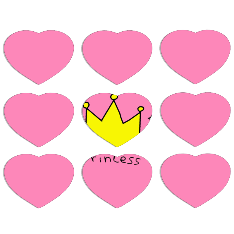 Магнитные фотопазлы Сердце 50 на 50 набор 9 штук 