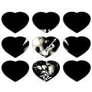 Магнитные фотопазлы Сердце 50 на 50 набор 9 штук 