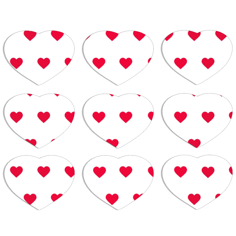 Магнитные фотопазлы Сердце 50 на 50 набор 9 штук 