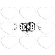 Магнитные фотопазлы Сердце 50 на 50 набор 9 штук 